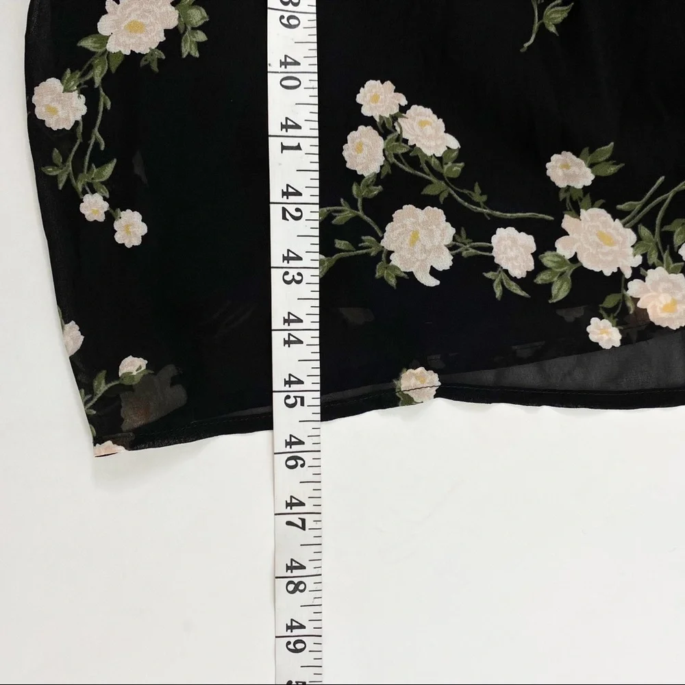 Reformation Inez Black Floral Off the Shoulder Midi Dress in Contessa Size 4 - Picture 10 of 10